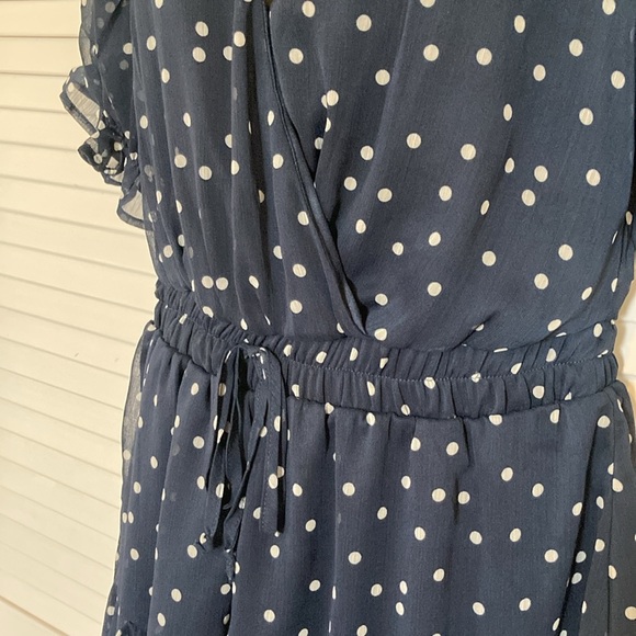 TRIXXI ROMPER WOMEN SIZE M NAVY  POLK DOT NEW - Picture 6 of 16